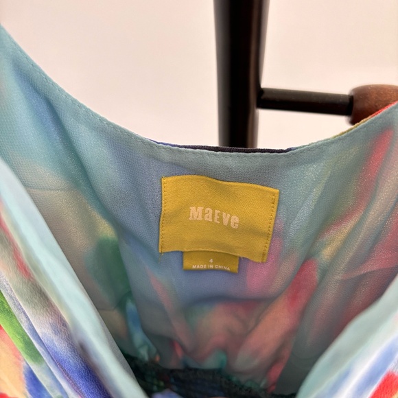 Anthropologie Maeve Aloisia Maxi Watercolor Dress, Size: 4 - Picture 5 of 6